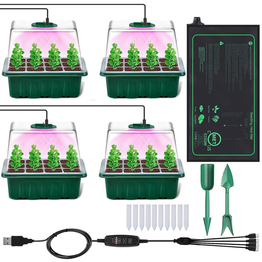 Growbox lampe pour plantes à spectre complet avec tapis Image du produit 