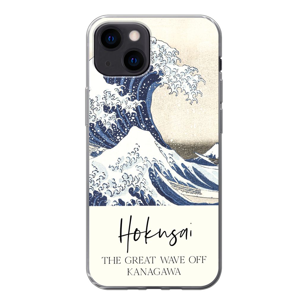 MuchoWow Handyhülle Schutzhülle Hülle für iPhone 13 mini Die große Welle von Kanagawa - Katsushika Hokusai Silikon Softcase Handy Hülle - S...