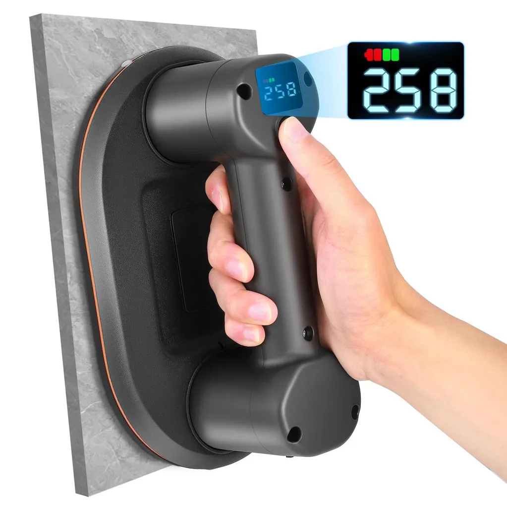 Ventouse carrelage électrique 2 moteurs 300kg avec écran LCD intelligent