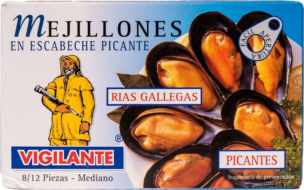 Cozze in pila Vigilante in marinata piccante 70g Immagine del prodotto 