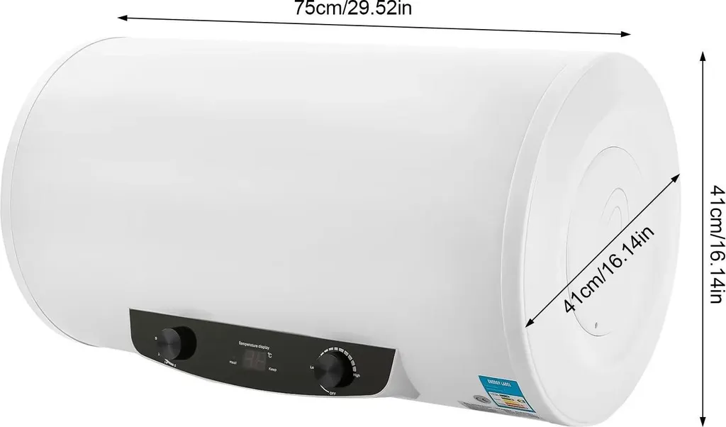 Chauffe-eau électrique 2000W mural 70L vertical - Haute Performance - 2