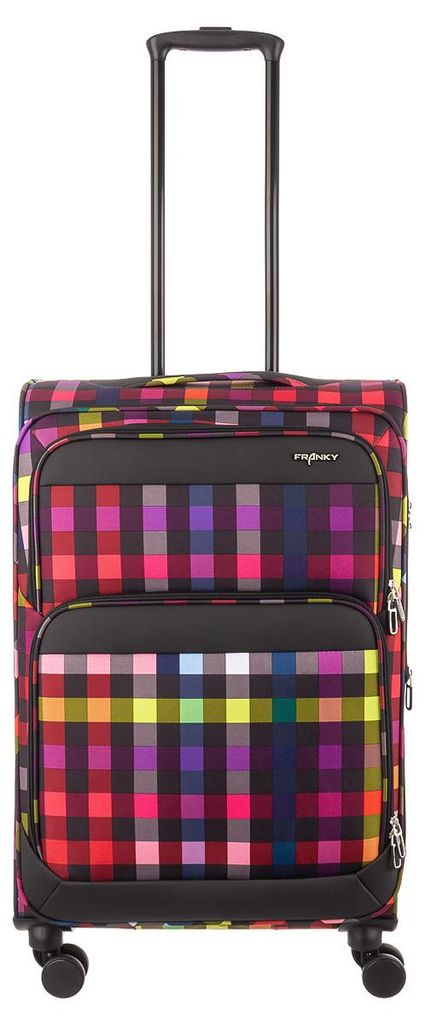 Franky Koffer Gr. M Reisegepäck T27-F Spinner 65er mit Dehnfalte multicolor/black