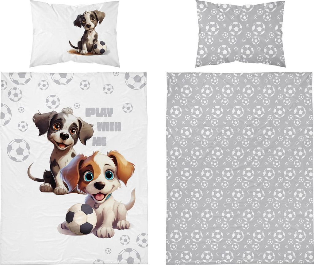Detexpol Linge de lit en coton 100x135 5002 B Psi blanc Image du produit 
