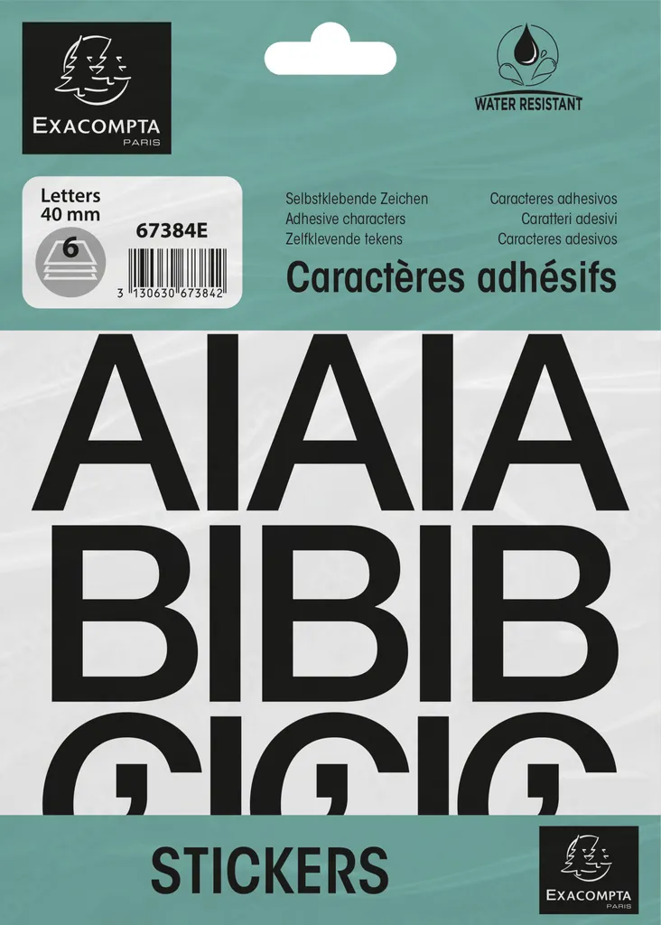Lettres adhésives noires 40 mm : solution de marquage propre et rapide
