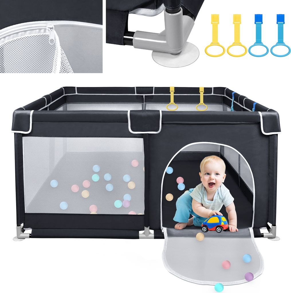 LZQ Parc pour bébé, 180×150×68cm Parc pour bébé Grande aire Image du produit 
