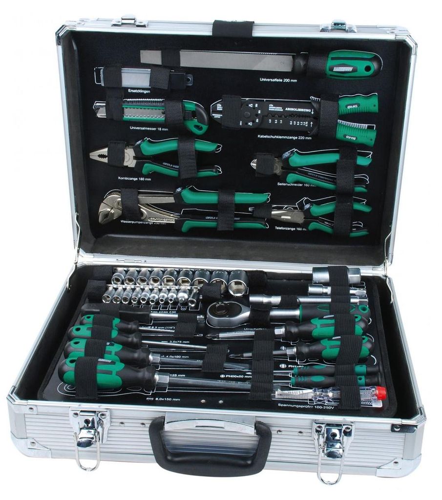Brüder Mannesmann M29075 Alu- Werkzeugkoffer 108-tlg. Produktbild 
