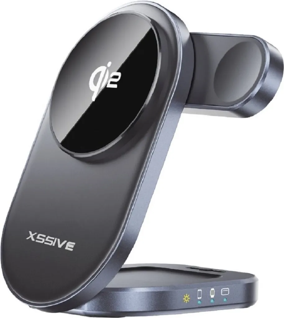 Chargeur MagSafe 3 en 1 Xssive XSS-STAND14 avec Charge Rapide Magnétique