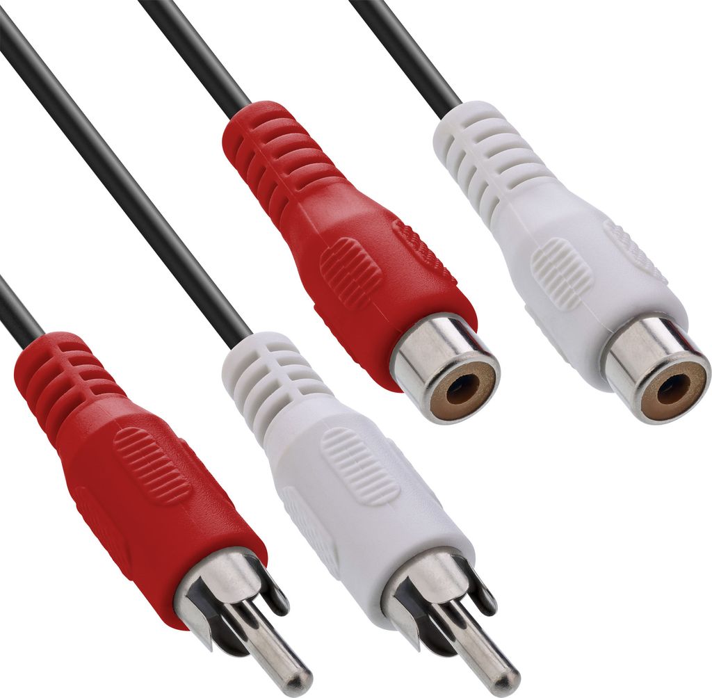 InLine Cinch Verlängerung, 2x Cinch, Stecker / Buchse, 20m