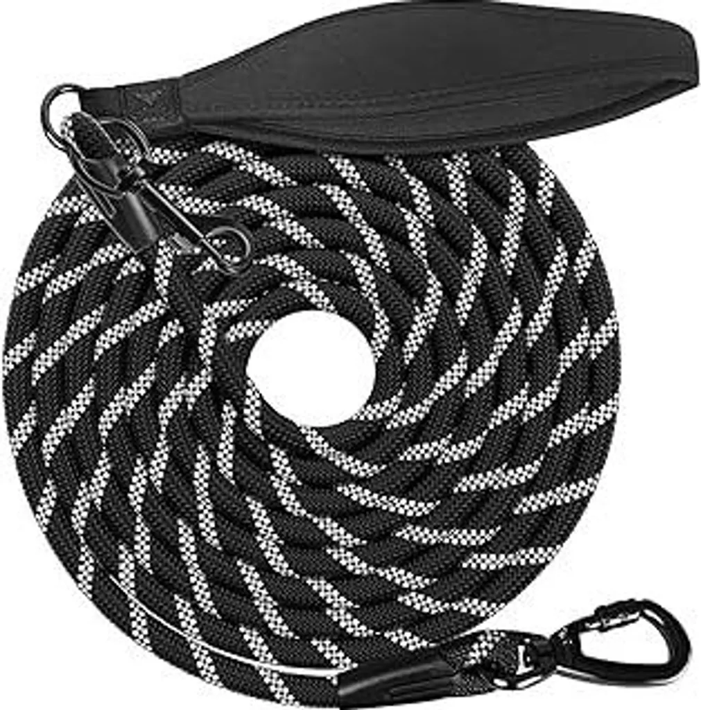 Guinzaglio Addestramento 10m - Corda Nylon 2 Moschettoni - Robusto