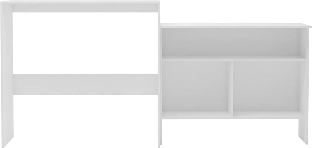 "Winterschlussverkauf "Bartisch/Esstisch für 2 Personen - CLORIS - Küchentisch - mit 2 Tischplatten Weiß 130x40x120 cm - DEMöbel3498810