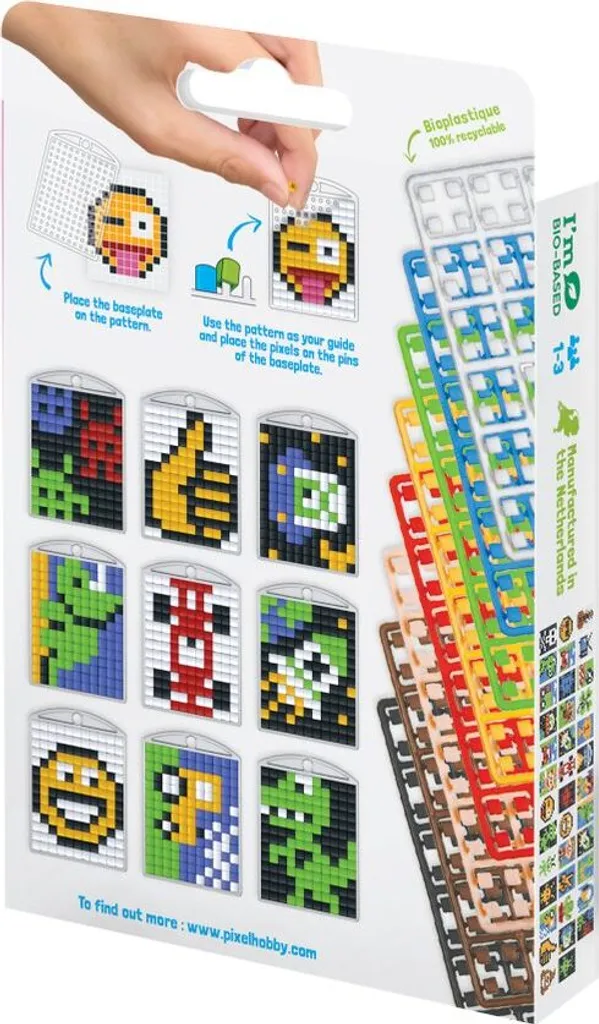 Pixelhobby Porte-clefs Pixel 3pcs - Kit de Création Loisirs Créatifs
