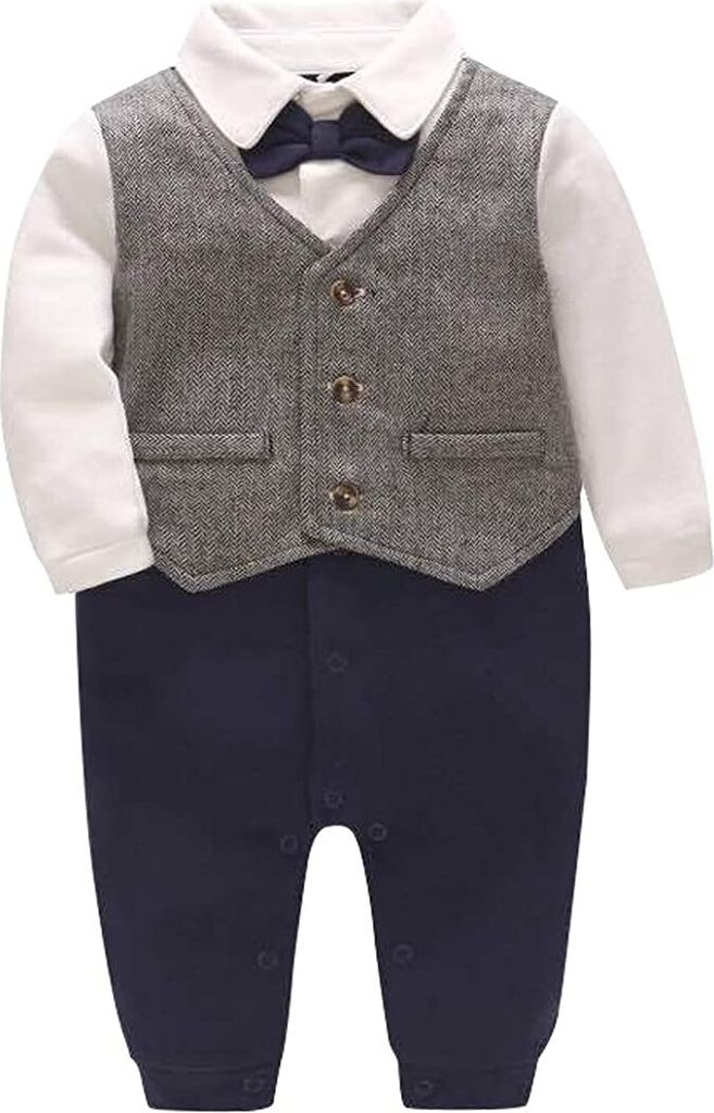 Baby Junge Smoking Neugeborenen Strampler 6-9 Produktbild 