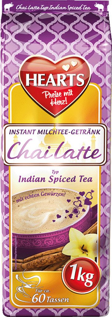 HEARTS Chai Latte Pulver 1kg  Instant Tee-Getränk 65 Tassen Produktbild 3