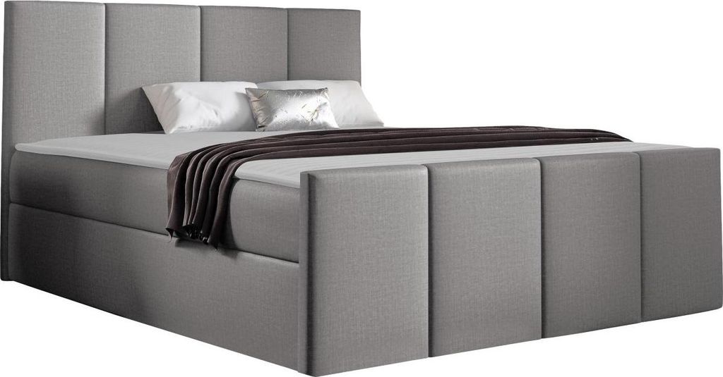 MIRJAN24 Boxspringbett Lars, Ehebett mit zwei Bettkästen, Doppelbett, Stilvoll Schlafzimmer (Zetta 302, Größe: 180x200 cm)