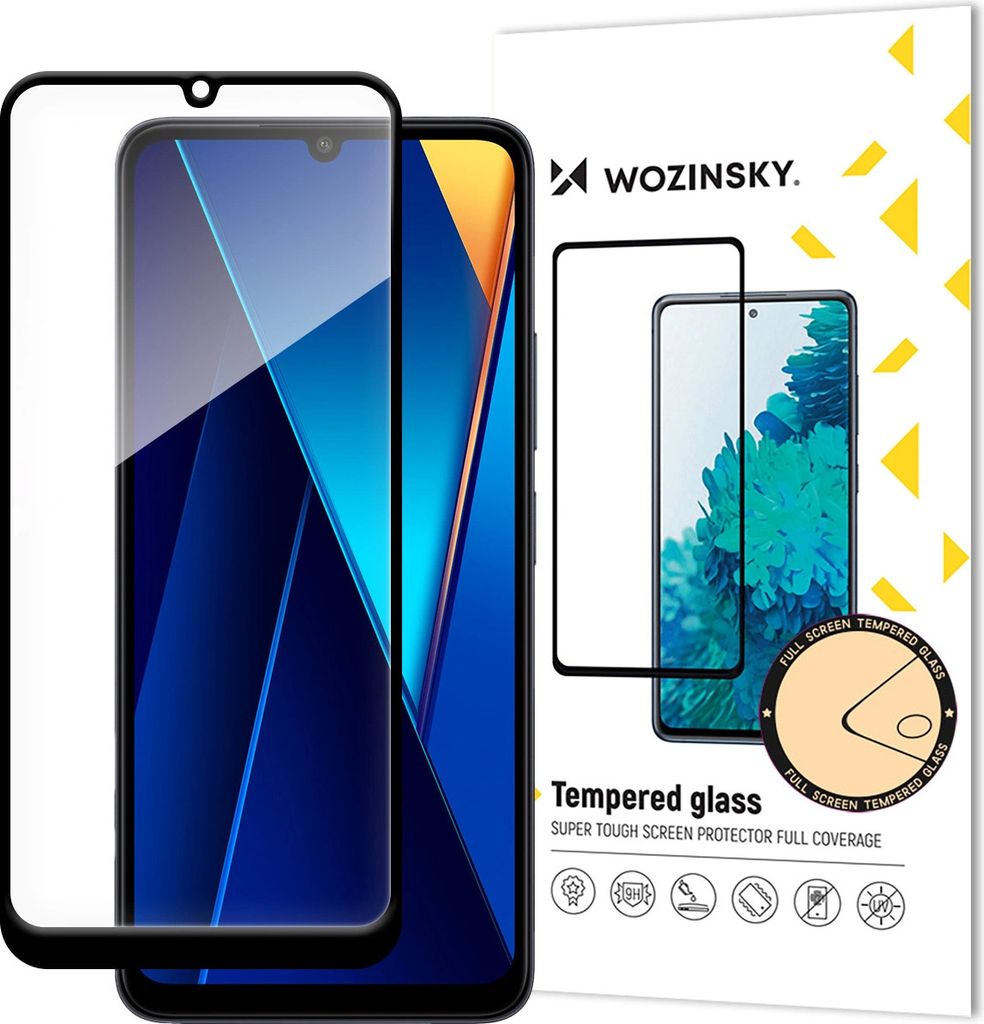 Wozinsky Full Glue Tempered Glass mit schwarzem Rahmen für Xiaomi POCO C65/Redmi 13C