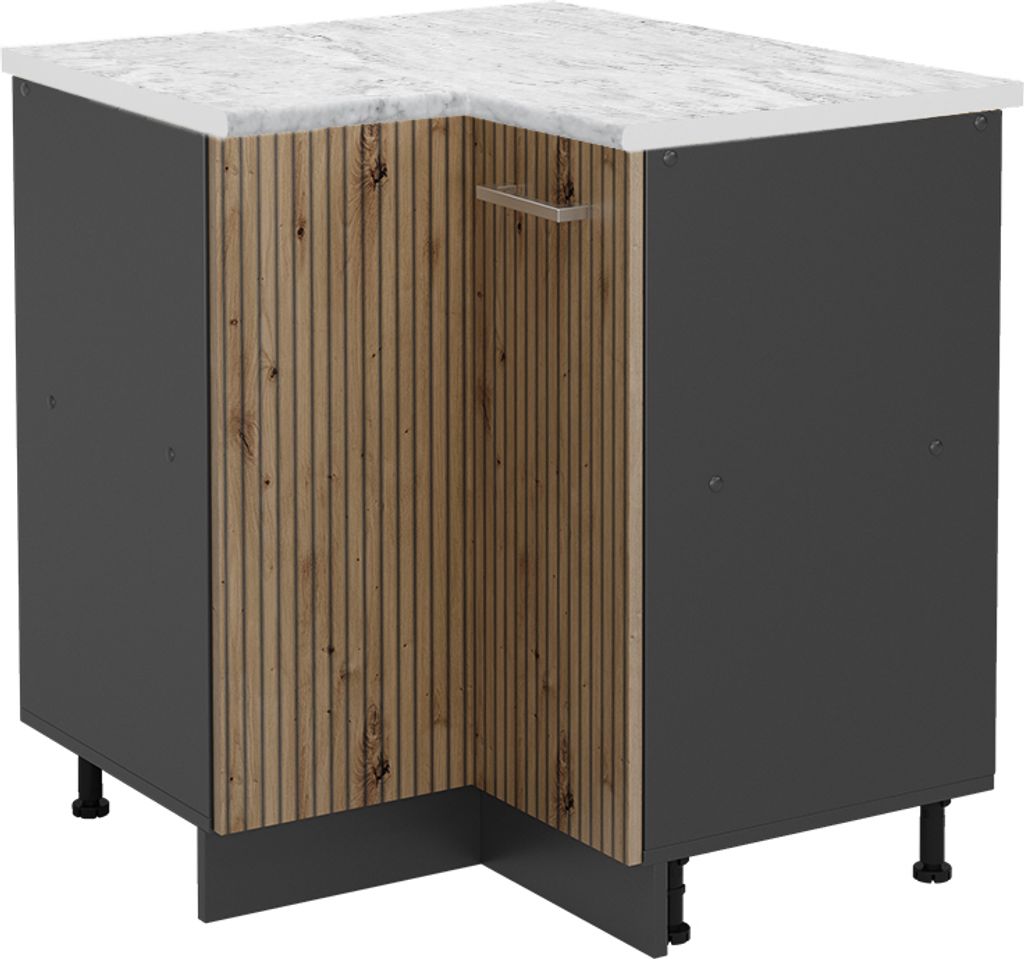 Eckunterschrank Vicco R-Line Artisan-Eiche 75.6 cm , AP Marmor, Model 49089