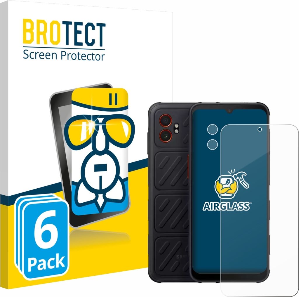 6x BROTECT Schutzglas für Samsung Galaxy XCover 7 Pro (Display+Kamera) Schutzfolie Panzer Folie Glas Display Schutz klar