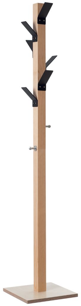 Garderobenständer easycloth Wood Range Modell A 6 Haken Holz/Metall schwarz.