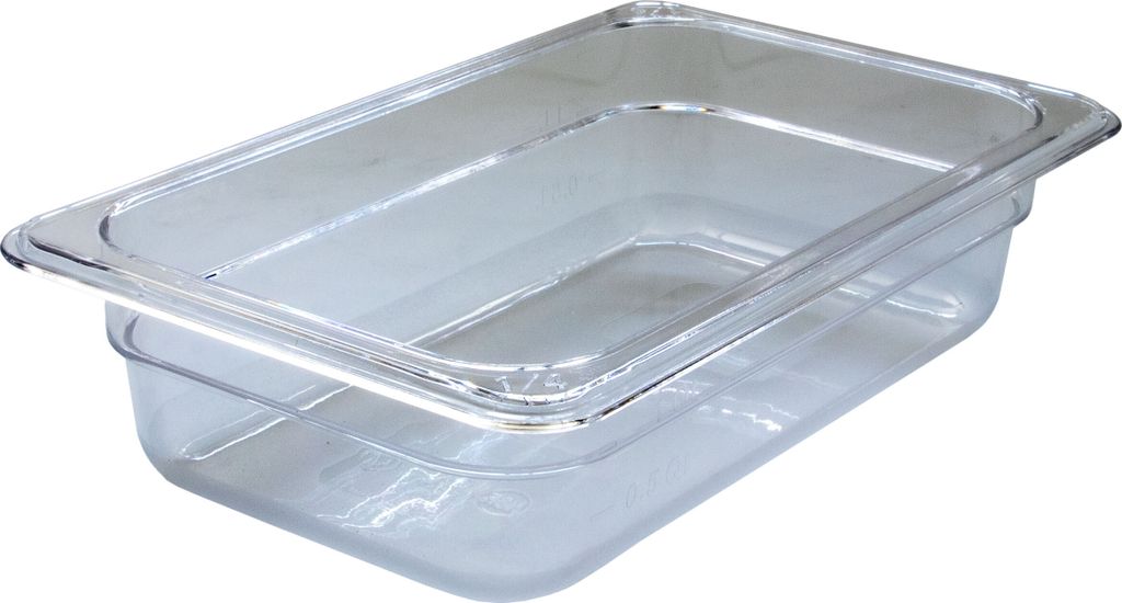 AcMax Polycarbonat GN 1/4 Gastronormbehälter GN-Behälter 1,8 Liter Tiefe 65mm Gastronorm