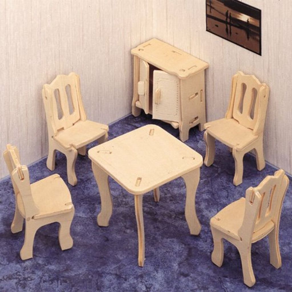 WOODEN TOY , WCK 3D puzzle Esszimmer