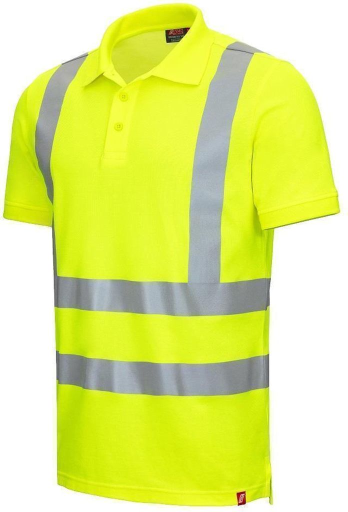 Nitras Motion Tex VIZ Warnschutz Poloshirt | Gr. XS - 6XL | neongelb | 10 Shirts