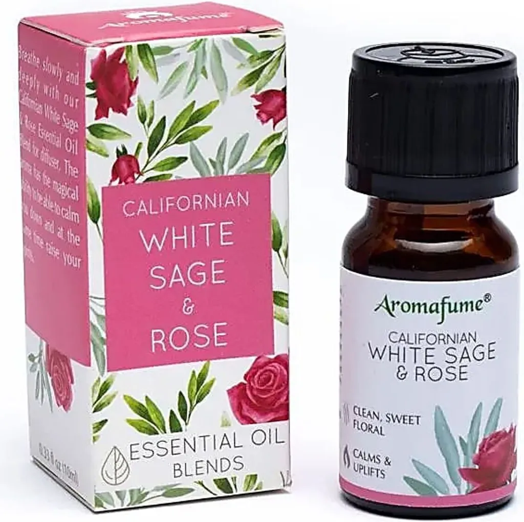 Mélange Huiles Essentielles Sauge Blanche et Rose Aromafume 10ml x3