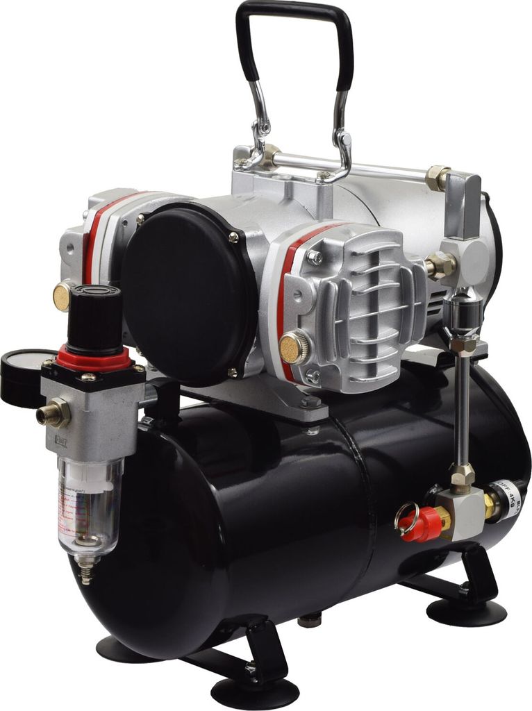 Agora-Tec Airbrush Mini Druckluft Kompressor AT-AC-06 (sehr leise) max. 6 bar,46 l/min