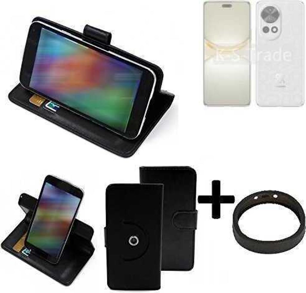 K-S-Trade Case Schutz Hülle kompatibel mit Huawei nova 12 Ultra + Bumper Handy Hülle Flipcase Smartphone Cover Handy Schutz Tasche Walletcase