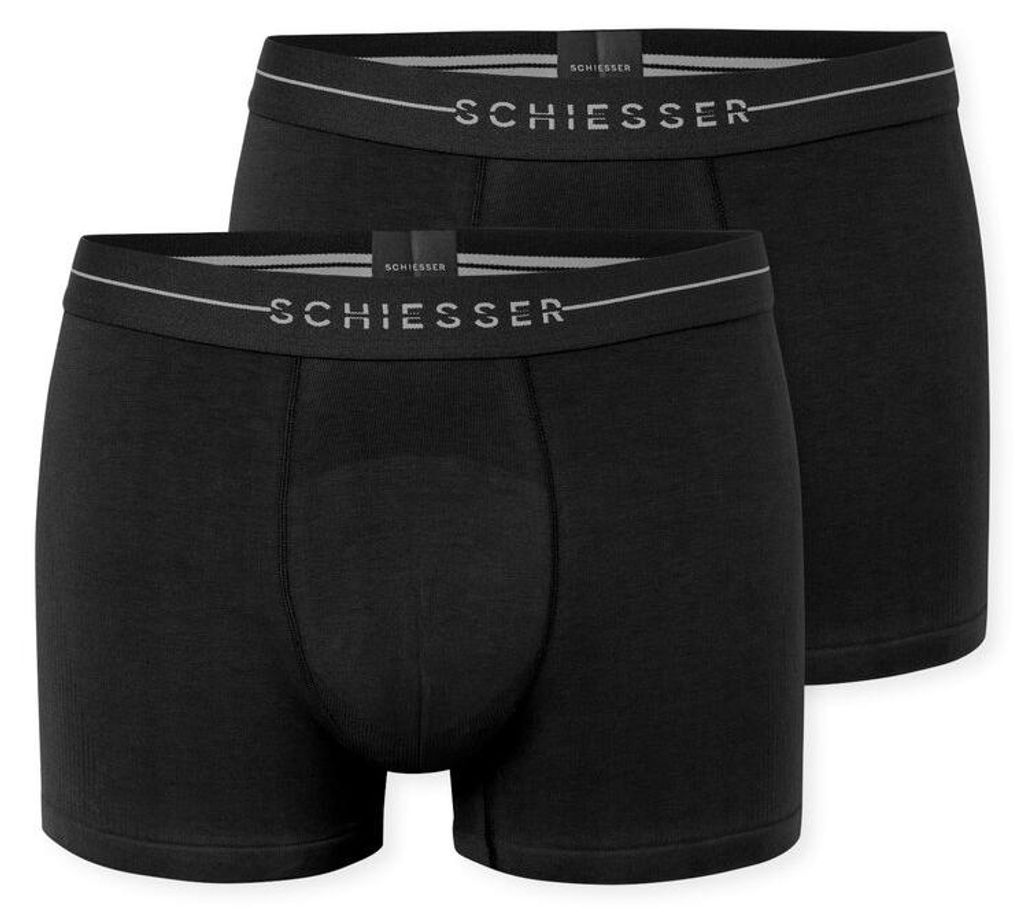 Schiesser 183341 Baumwolle Flex Pants 2er Pack black 4