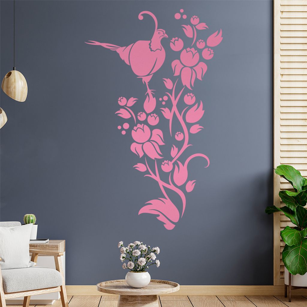 Fasan Ranke Tribal Wandtattoo in 6 Größen - Wandaufkleber Wall Sticker - Dekoration, Küche, Wohnzimmer, Schlafzimmer, Badezimmer