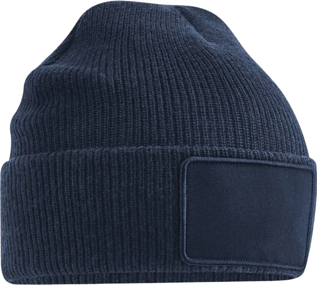 Beechfield BC4996: Berretto da Lavoro Termico Blu con Patch - 2