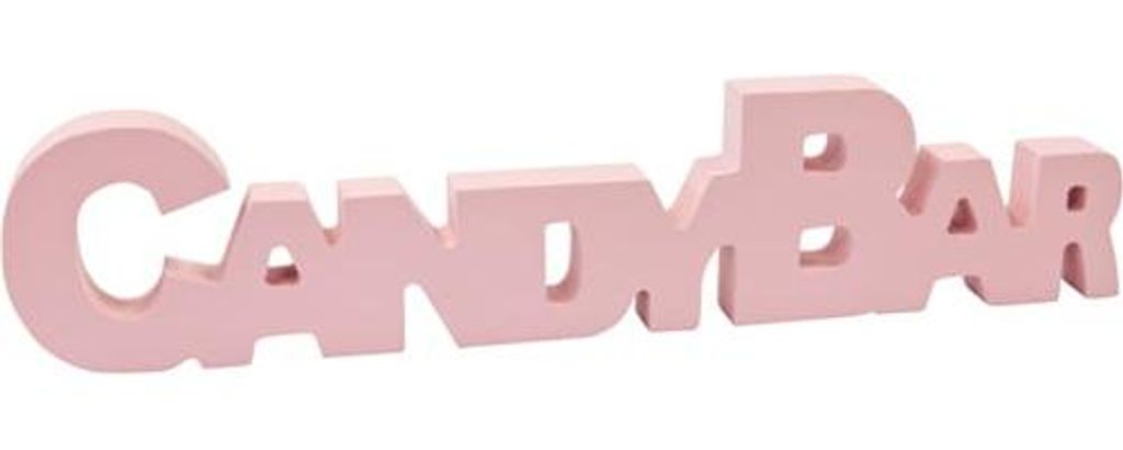 Holzschriftzug Candy Bar Rosa 27 cm - Einheitsgröße