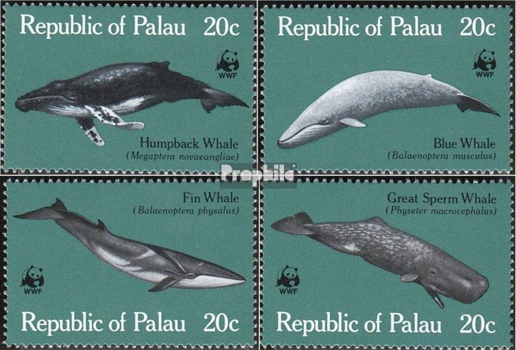 Briefmarken Palau-Inseln 1983 Mi 20-23 (kompl.Ausg.) postfrisch Wale