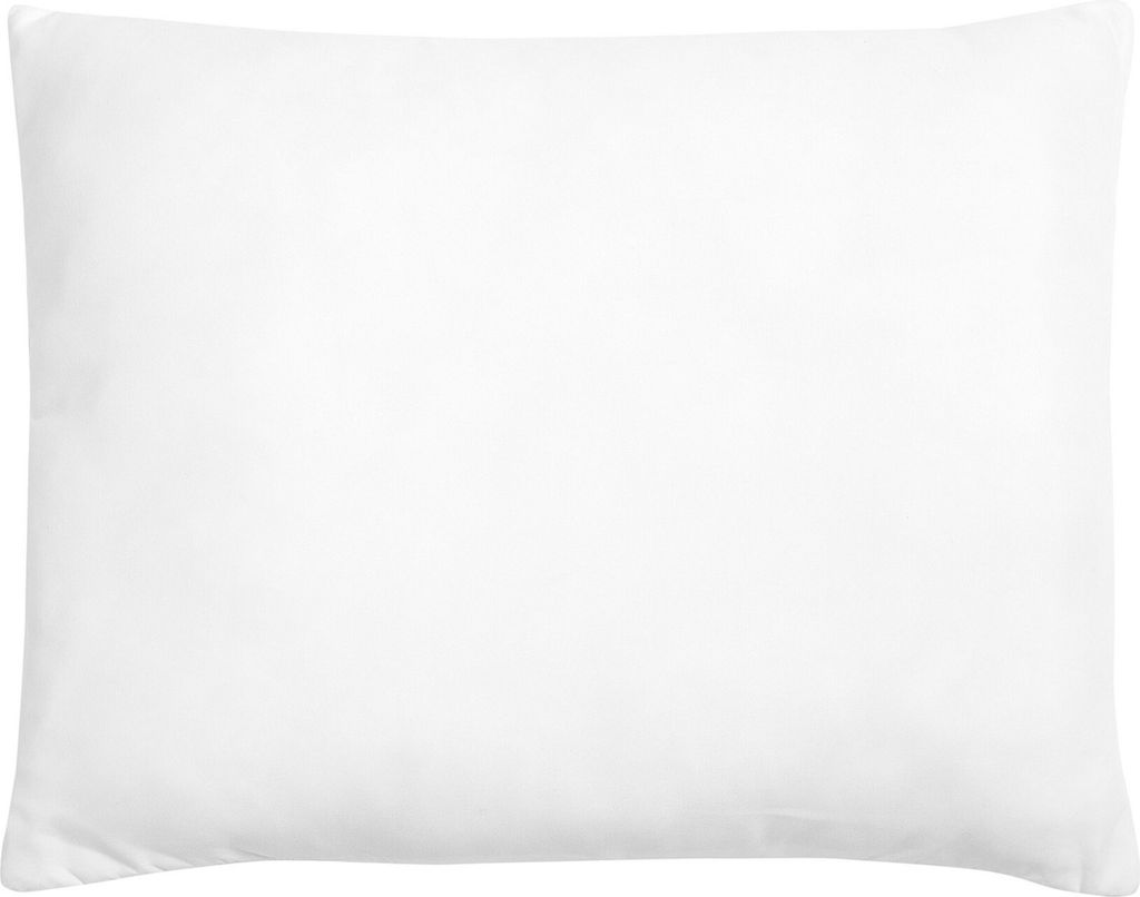 BELIANI Kopfkissen Weiß Mikrofaser-Bezug 50 x 60 cm Niedrig mit Polyester-Füllung Rechteckig Weich Bettkissen für Allergiker Geeignet Schlafzimmer
