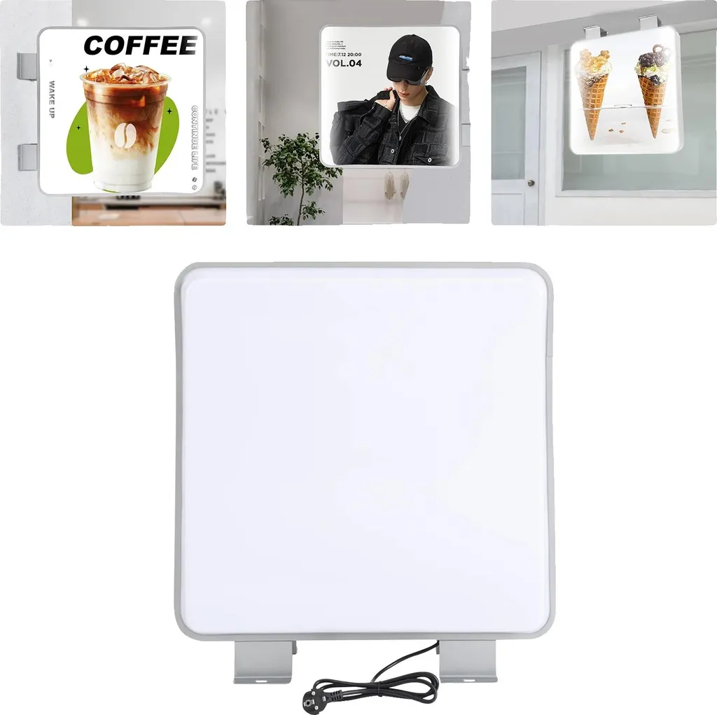 Caisson lumineux LED 60x60 cm pour affichage publicitaire haute clarté