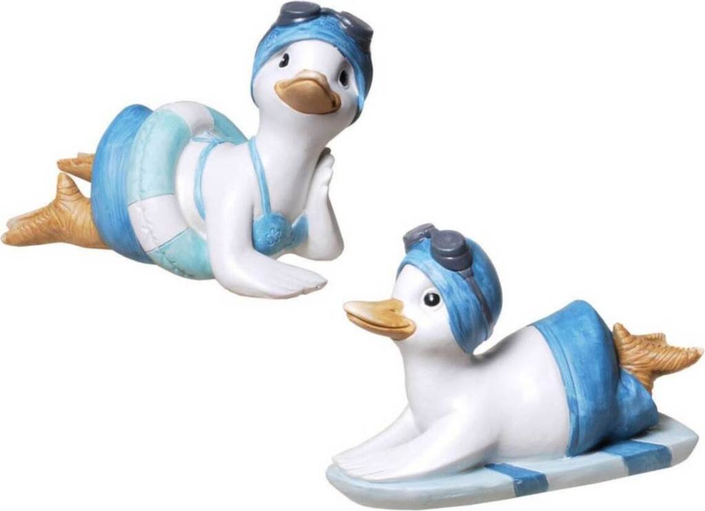 2er Set Bade-Ente liegend, sortiert