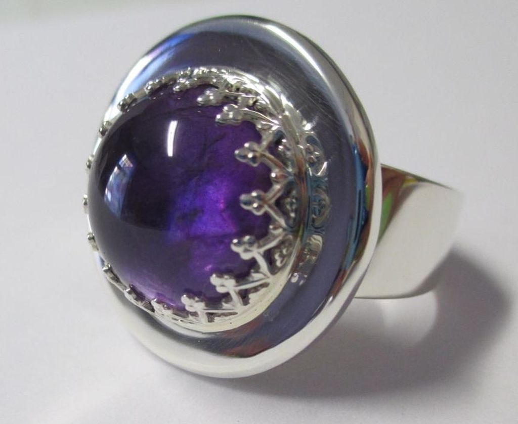 Edelschmiede925 Silber Ring mit wunderschönem Amethyst Produktbild 