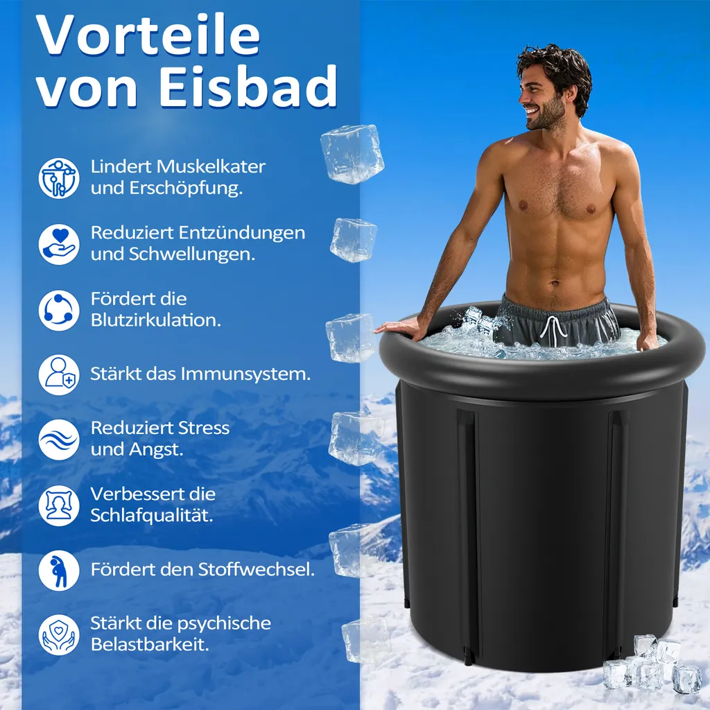 Cold Plunge Isotherme 80x78cm - Bain de Glace avec Structure Renforcée