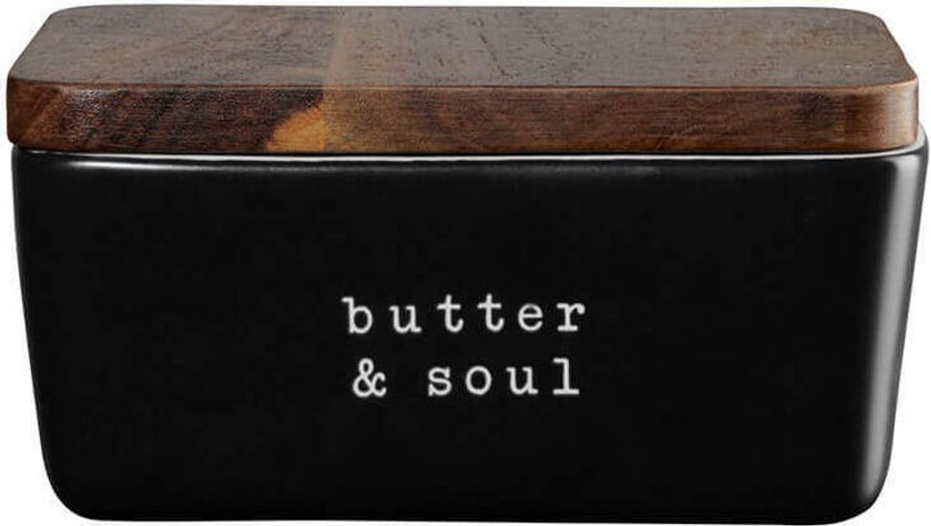 ASA Butterdose Caja Aus Steinzeug – Skandinavisches Design, Matt, In Terrakotta – 12x15,5x6,5 Cm