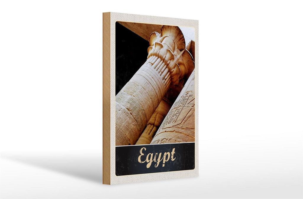 Holzschild Reise 20x30cm Ägypten Afrika Pyramide Symbole
