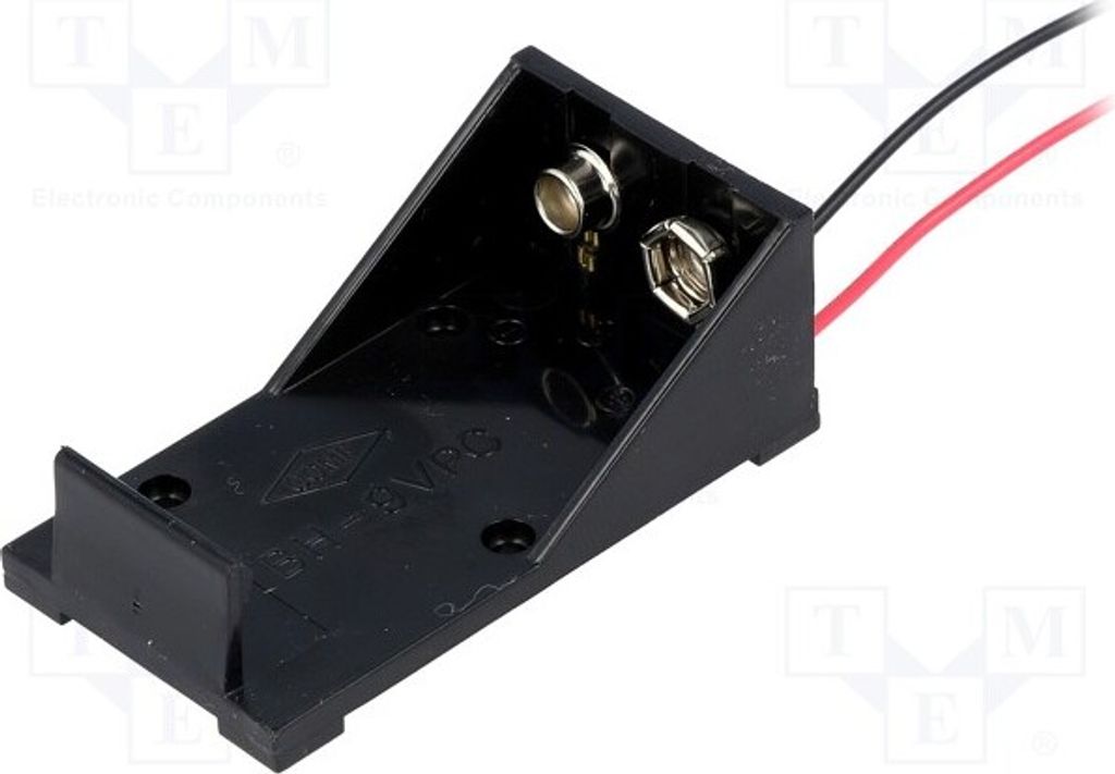 5x Behälter Ausg: Leitungen Größe: 6F22,6LR61 Anz.Bat: 1 150mm BH-9V A Batterien