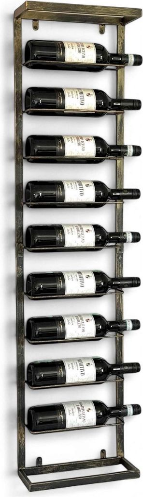 DanDiBo Weinregal Wand Metall Schwarz 240403 Flaschenregal Schmal Wandmontage Wine Rack Weinflaschenhalter Weinhalter Flaschenhalter