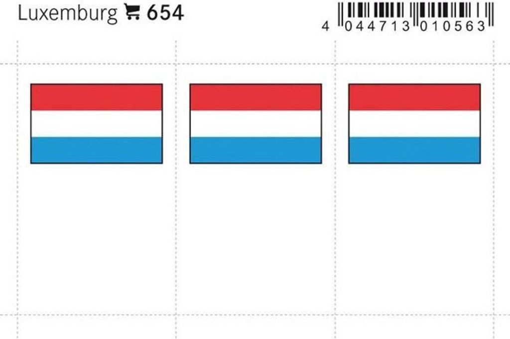 Lindner 654 Flaggen-Sticker: Luxemburg