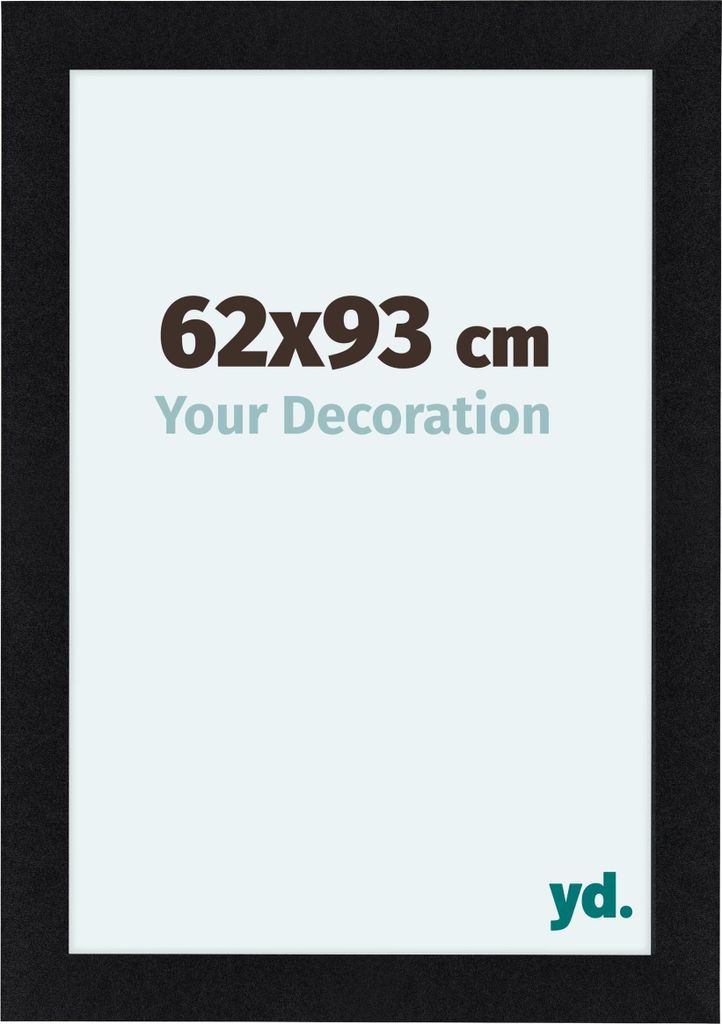 Bilderrahmen, 62x93 cm, Schwarz Matt, MDF, Como