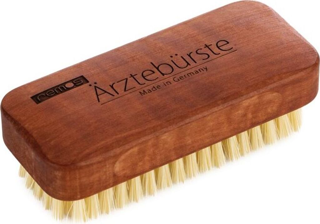 Handbürste "Ärztebürste" Naturborste aus Birnbaumholz