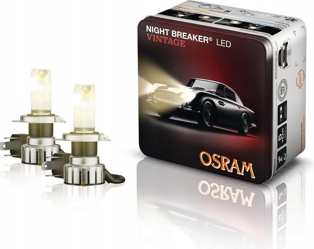 OSRAM NIGHT BREAKER LED VINTAGE H4 R2 3000K Ciepła Biel Zdjęcie produktu 
