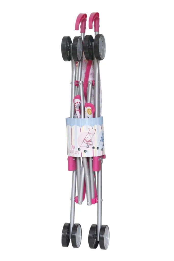 Poussette de poupée solide et pliable Amia, landau compact bébé