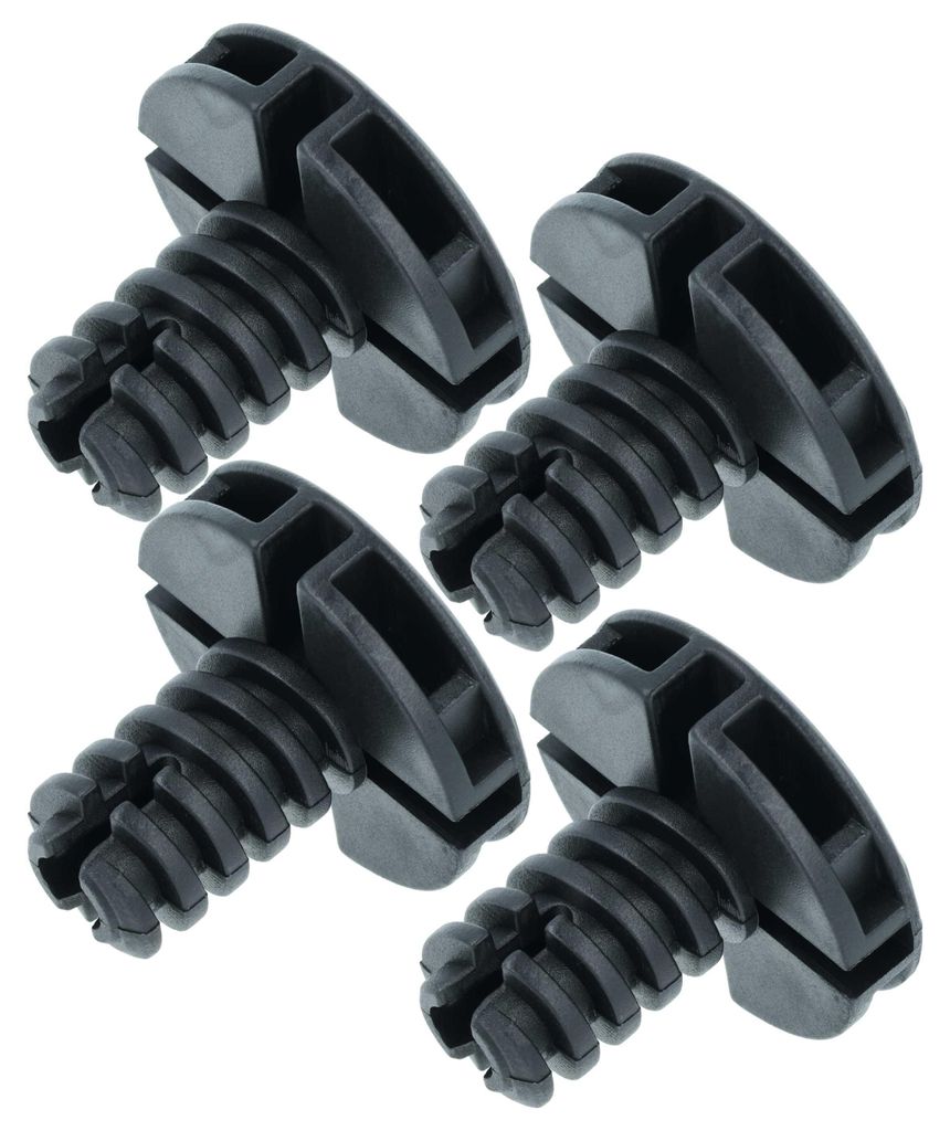 vhbw 4x Stellfuß kompatibel mit Rex RDH97951W Wäschetrockner, Trockner - 3,5 cm Standfuß, Schwarz