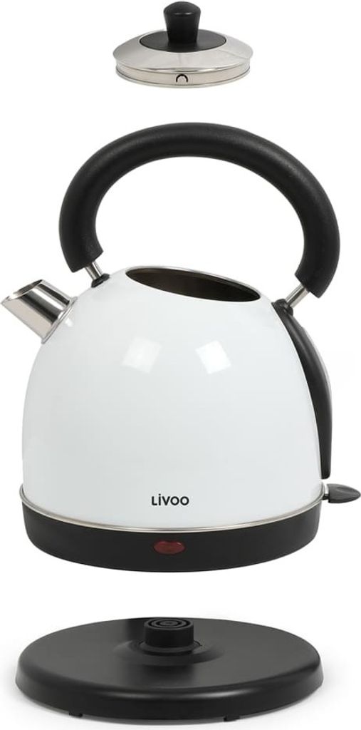 Livoo Vintage-Früstücks-Set Edelstahl Weiß Produktbild 3