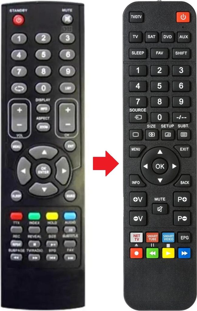Fernbedienung geeignet für DIKOM LCDTV-T22